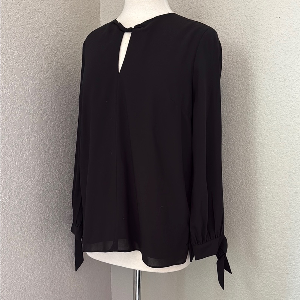Pixley Elegant Black Cross Neck Women's Top